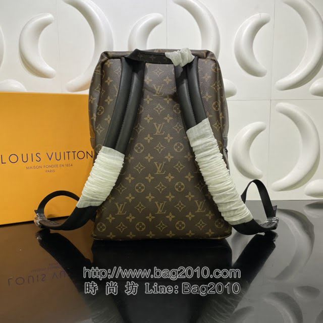 Louis Vuitton新款男包 M57965 路易威登2021秋季系列Discovery双肩包 立体乳胶LV字母贴饰 LV男士后背包  ydh4175